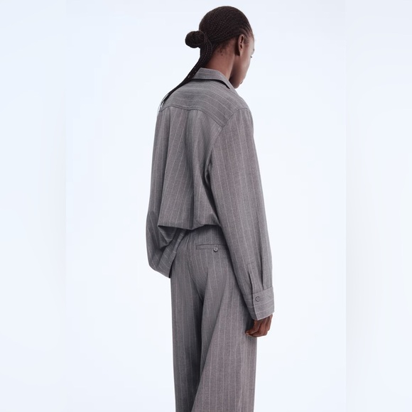 H&M Gray Pinstripe Matching Set - Picture 2 of 6